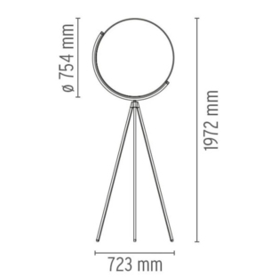 Flos Superloon black floor lamp data sheet