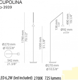 cupolina-p-3939-estiluz põrandavalgusti