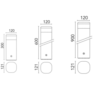 flos pointbreak bollard 2 outdoor data sheet