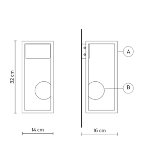 Karman Abachina AP291 B1 EXT outdoor lighting wall lamp white välisvalgusti seinavalgusti data sheet