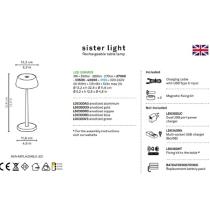 ZAFFERANO SISTER LIGHT data sheet 1 outdoorlighting välisvalgusti