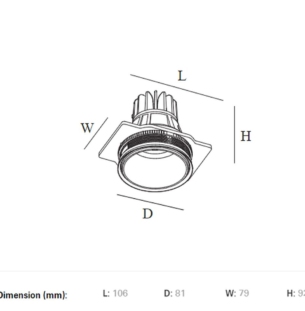 Süvisvalgusti Intra lighting Conic trimless data sheet