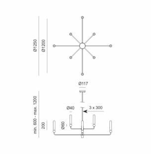 AROMAS DEL CAMPO Delie lühter chandelier data sheet