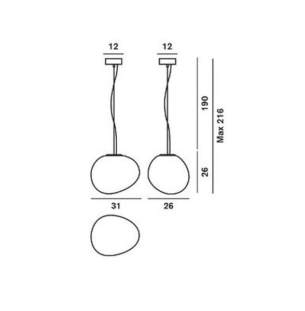 Foscarini Gregg suspension data sheet 2