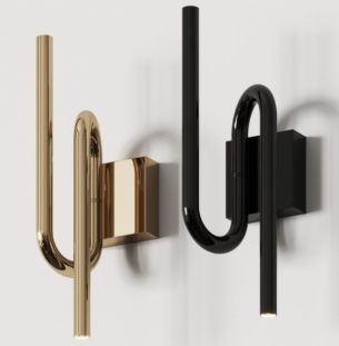 Foscarini Tobia wall black gold