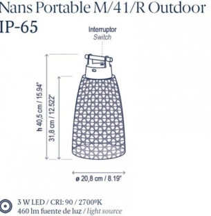 Bover NANS portable IP54 data sheet