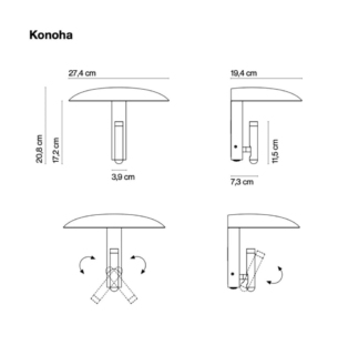 MARSET KONOHA wall lamp data sheet