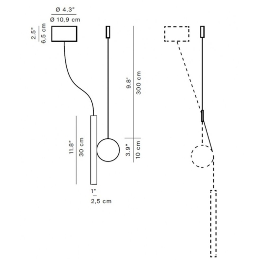 Luceplan DOI suspension data sheet