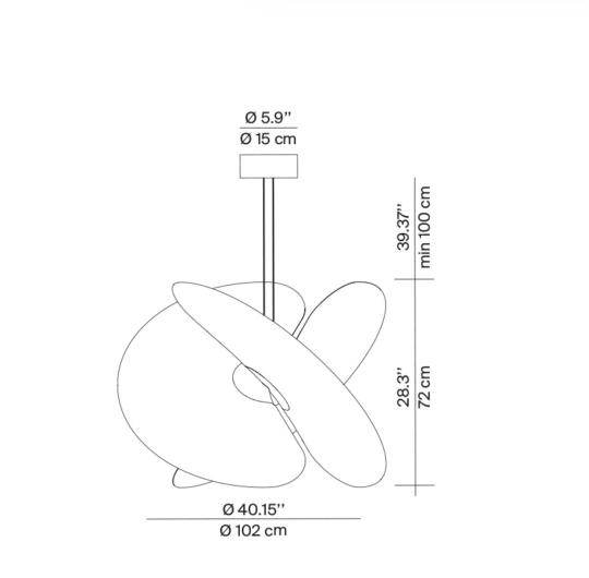 LUCEPLAN Levante 102cm data sheet