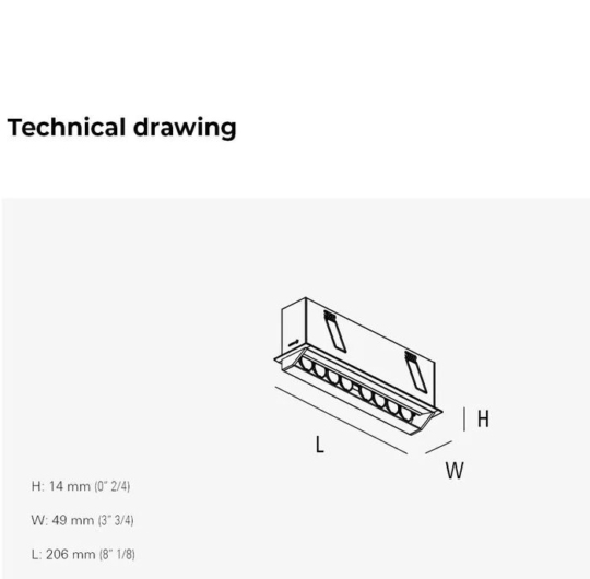 Intra Lighting Rylo RV wall washer data sheet