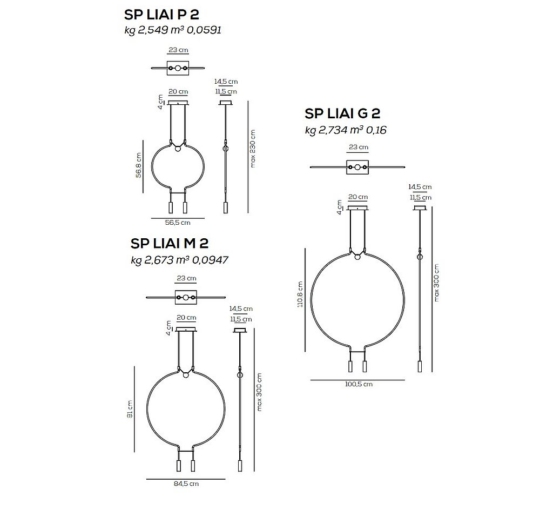 AXOLIGHT Liaison 2x suspension data sheet