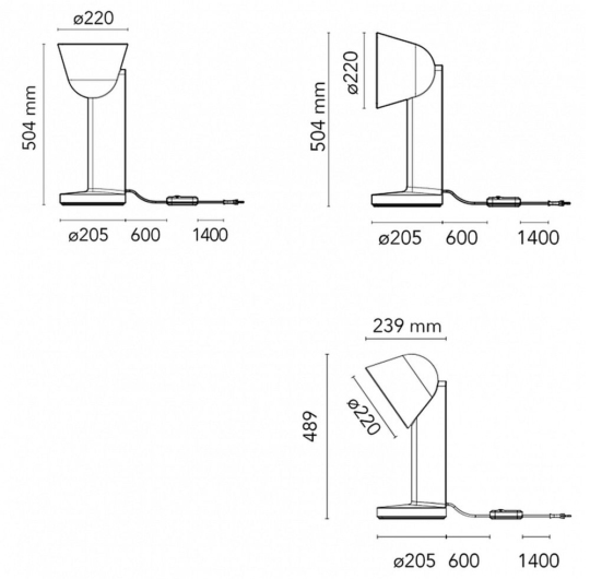 Flos Ceramique table lamp data sheet