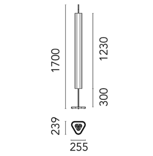 Flos Emi floor lamp data sheet