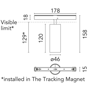 FLOS The Tracking Magnet Spot 120 data sheet