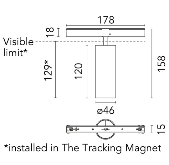 FLOS The Tracking Magnet Spot 120 data sheet