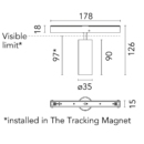 FLOS The Tracking Magnet Spot 90 data sheet