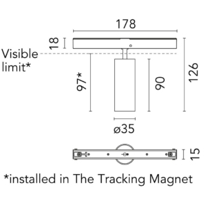 FLOS The Tracking Magnet Spot 90 data sheet