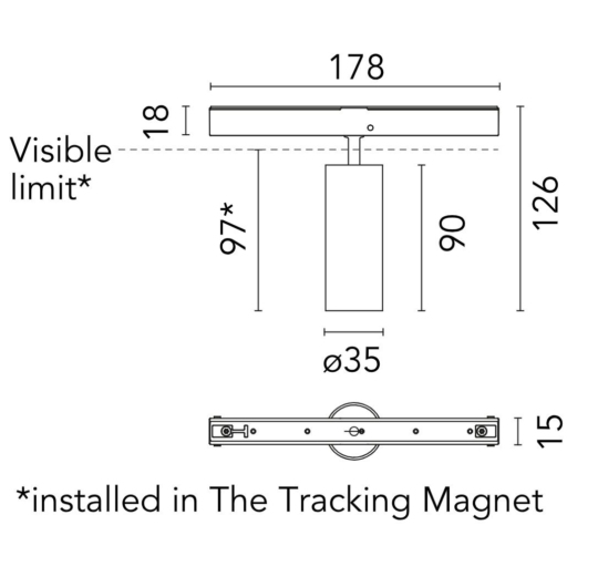 FLOS The Tracking Magnet Spot 90 data sheet