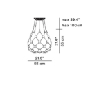 Luceplan Mesh 55 data sheet