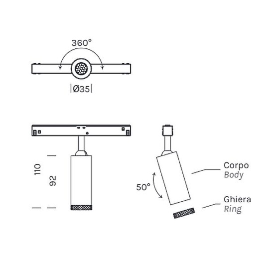 OLEV BEAM MASTER TRACK 48V 35 data sheet