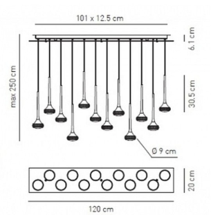 Rippvalgusti Fairy 12, 12x6,8W LED