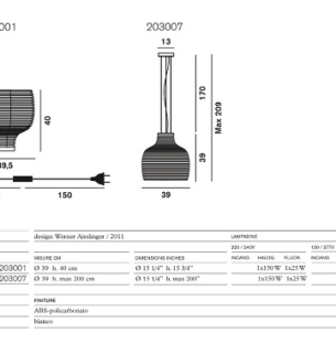 Lauavalgusti Behive, 150W E27