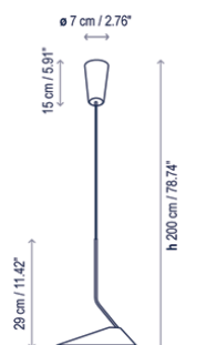 Rippvalgusti Non La, 10,5W/1200lm Led