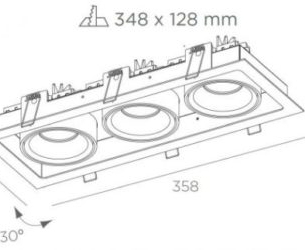 Süvisvalgusti Cube, äärega