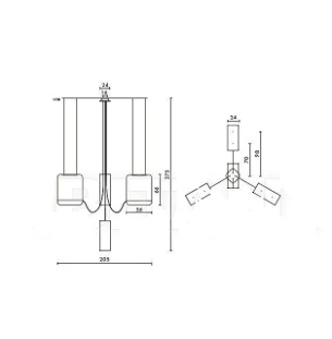 Rippvalgusti Eau De Lumiere 4 Large, 4x18W LED