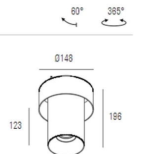 Süvisvalgusti Pipes RIO/RVO S DECO, 25W/2700lm LED, 3000K