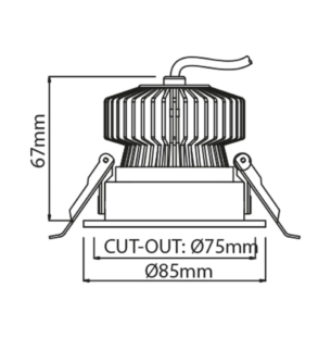 Süvisvalgusti Piccolo, 9W/720lm, 3000K, IP43