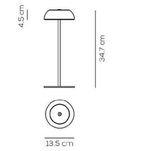 Laetav lauavalgusti Float, 3,5W/200lm LED, 2700K, IP55