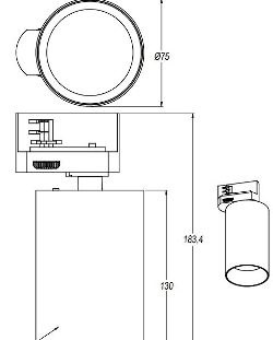 3-Faasilise siini valgusti Atom, 14,3W 3000K led