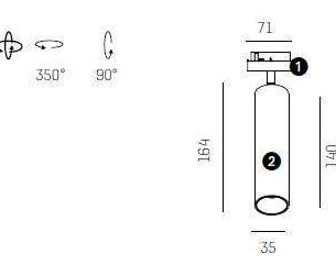 Siinivalgusti Trigga Spot Volare, 6W LED