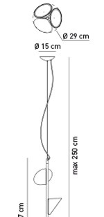 Rippvalgusti Orchid, 3x15W/3x882lm Led