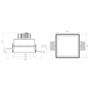 Süvisvalgusti Bic 16,  26,3W/3374lm LED, IP44