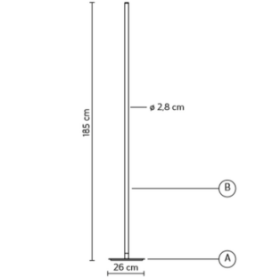 Põrandavalgusti Accipicchio, 60W/8000lm, 3000K