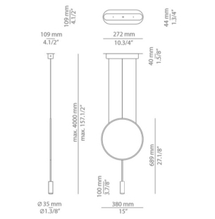 Rippvalgusti Revolta, 6,1W/665lm led 2700K