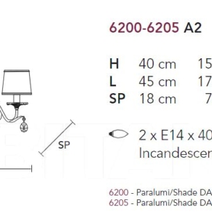 Seinavalgusti Acantia 6200/6205