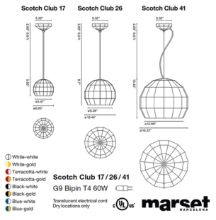 Keraamiline rippvalgusti Scotch Club