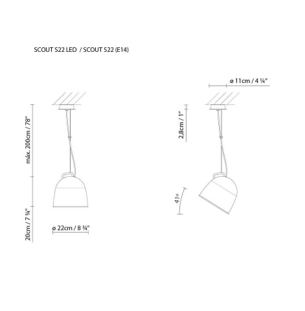 Rippvalgusti Scout S22, Led 17,5W/1550lm