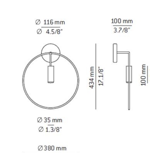 Seinavalgusti Revolta, 6,1W/665lm led 2700K