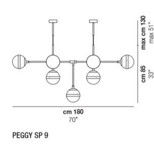 Rippvalgusti Peggy SP 9, 9x60W G9